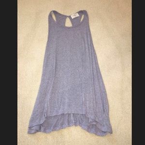 Everly Periwinkle Keyhole Back High-Low Tank